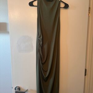 Elegant Olive Green Dress